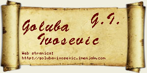 Goluba Ivošević vizit kartica